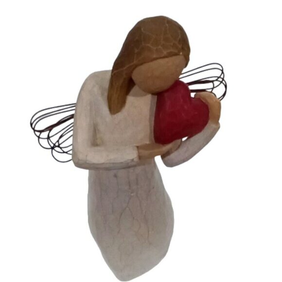 Vintage Willow Tree 2000 Demdaco Susan Lordi Large Figurine "Angel of the Heart" - Picture 5 of 7